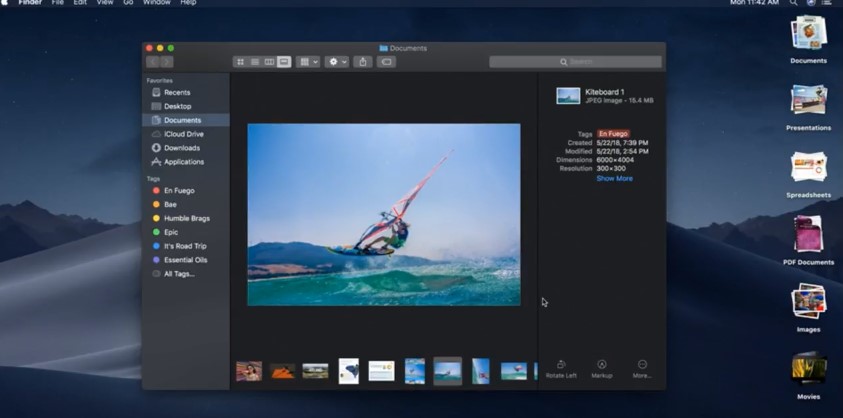 gallery view macos mojave